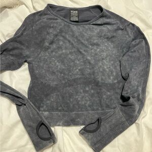 PINK Victoria's Secret Charcoal Crew Neck Top